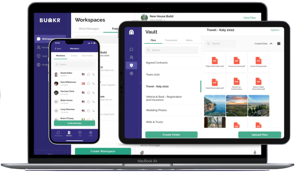 Limitless Synchronized Devices | Bunkr - All-in-one app to protect your life